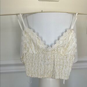 Princess Polly Cream Floral Camisole